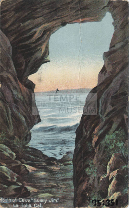 Postcard - "Mouth of Cave 'Sunny Jim' La Jolla Cal."