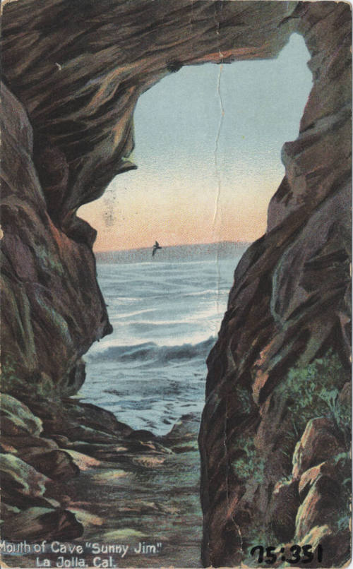 Postcard - "Mouth of Cave 'Sunny Jim' La Jolla Cal."