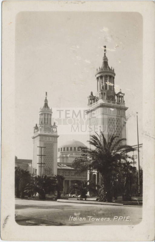 Postcard - Italian Towers P.P.I.E