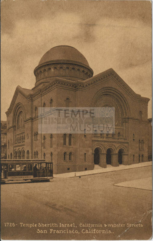Postcard - Temple Sherith Israel - San Francisco, California