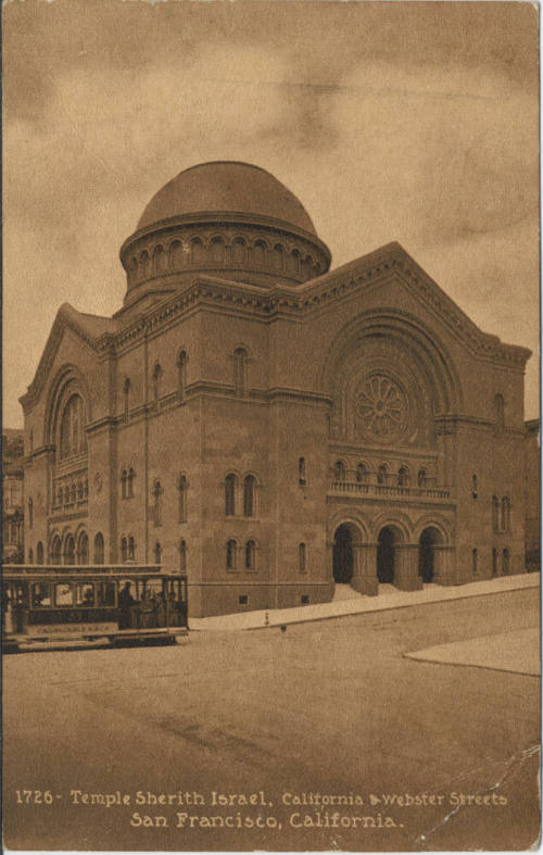Postcard - Temple Sherith Israel - San Francisco, California