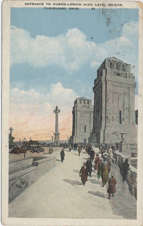 Postcard - Entrance to Huron-Lorain High Level Bridge