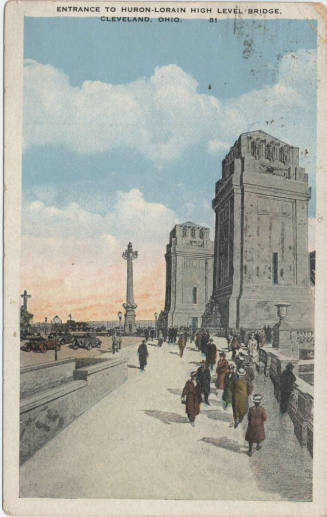 Postcard - Entrance to Huron-Lorain High Level Bridge