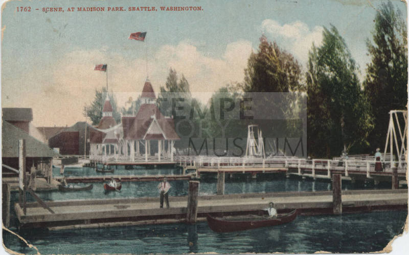 Postcard  - Scene at Madison Park - Seattle, Washington