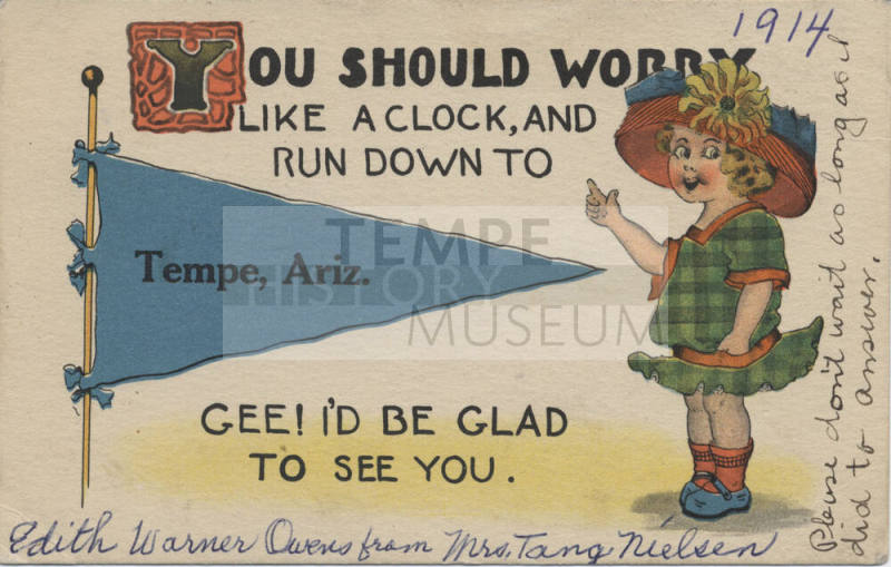 Postcard - "You Should Worry Like a Clock"