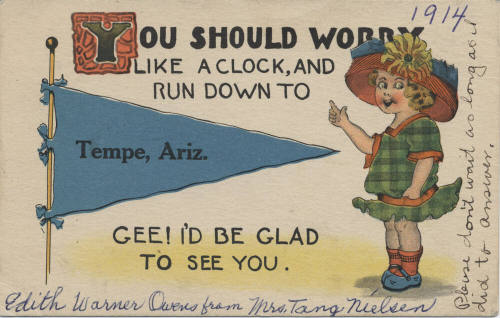 Postcard - "You Should Worry Like a Clock"