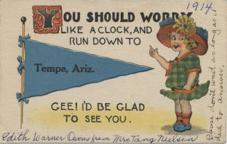 Postcard - "You Should Worry Like a Clock"