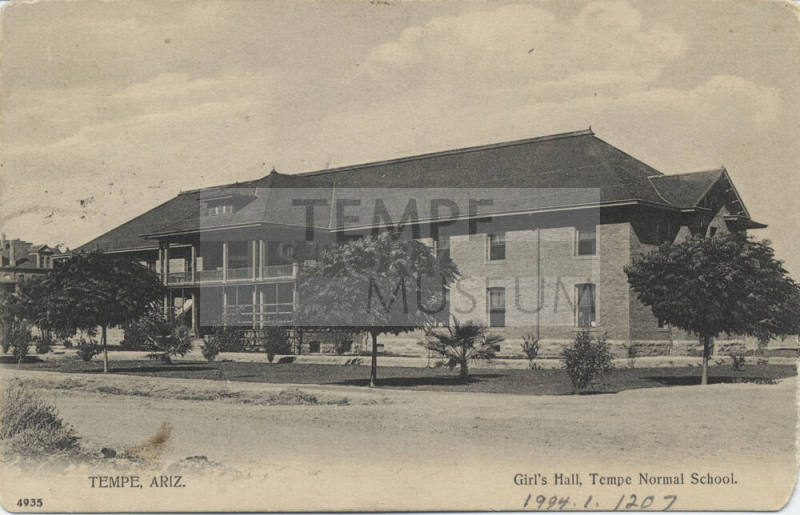 Postcard - Girl's Hall - Tempe Normal School