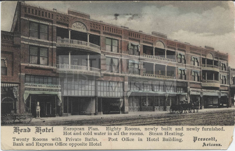 Postcard - Head Hotel, Prescott, Arizona