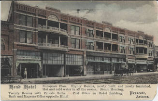Postcard - Head Hotel, Prescott, Arizona