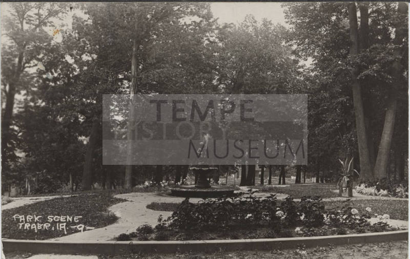 Postcard - Park Scene, Traer, Iowa