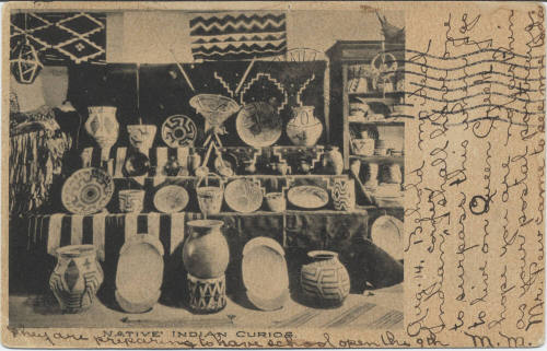 Postcard - Native Indian Curios