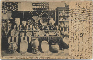 Postcard - Native Indian Curios