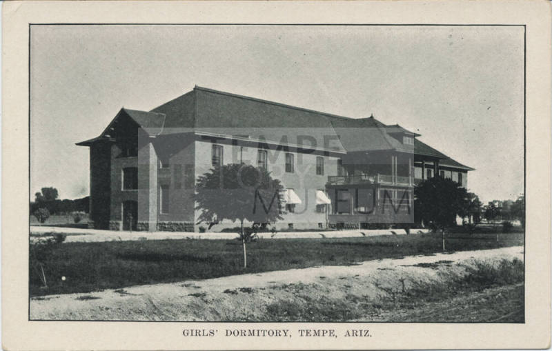 Postcard - Girls' Dormitory - Tempe, Arizona