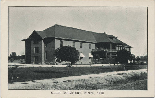 Postcard - Girls' Dormitory - Tempe, Arizona