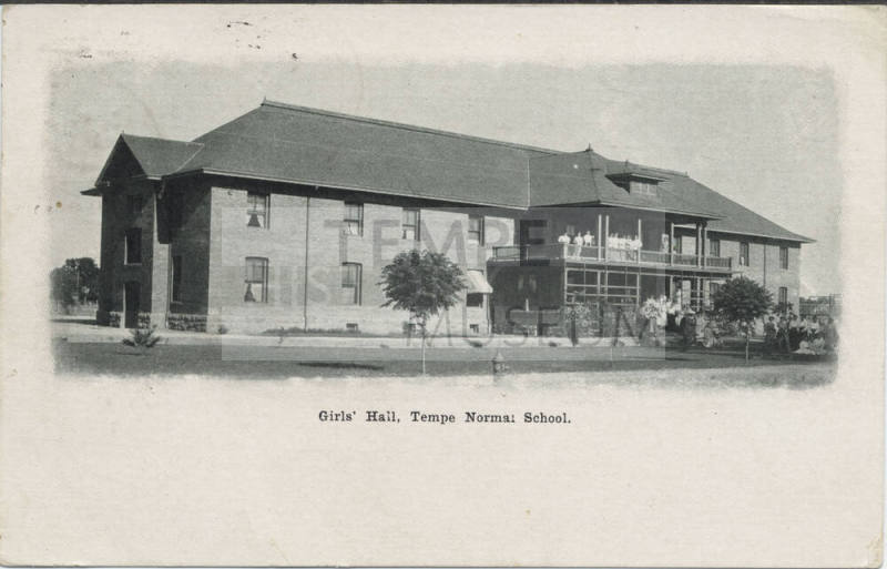 Postcard - Girls' Hall - Tempe Normal School