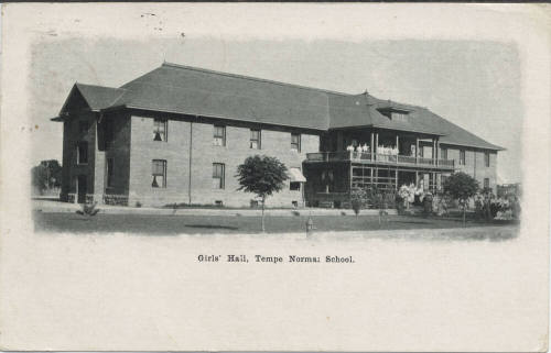 Postcard - Girls' Hall - Tempe Normal School