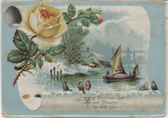 Postcard - "May Christmas Joy and Pleasure be with you."