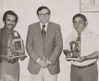 Ed Garrido and Two Recipients of Summer Ball Program Awards