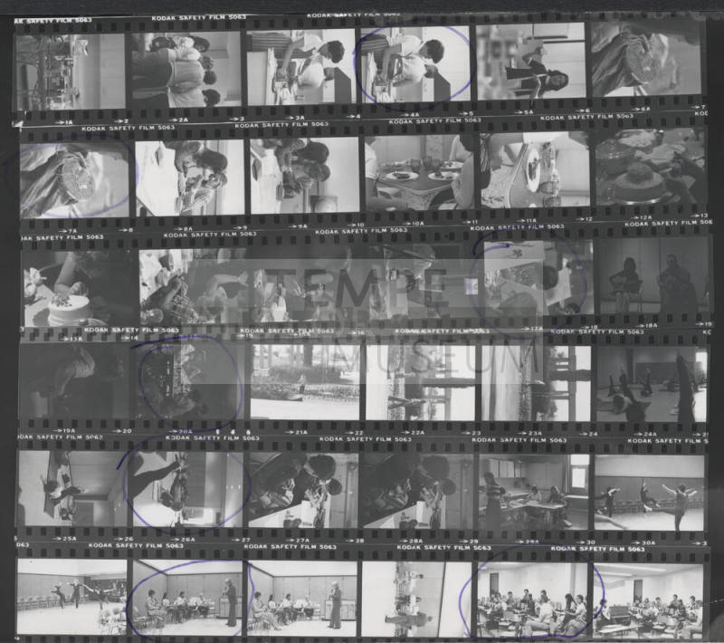 Contact Prints of Various Activities at Edna Vihel Center
