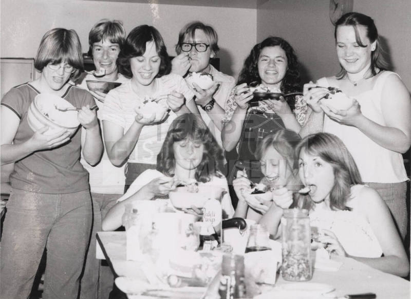 Eva Vichules and  Tempe Youth Organization Enjoy an Ice Cream Social