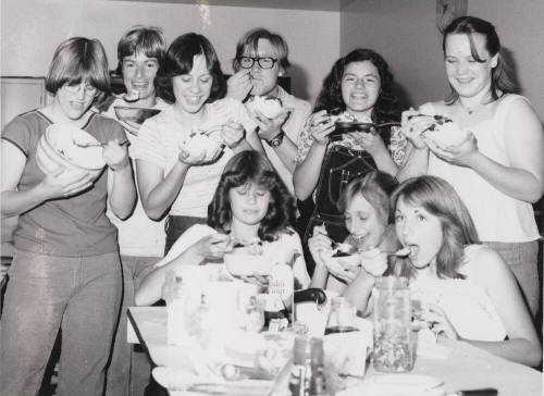 Eva Vichules and  Tempe Youth Organization Enjoy an Ice Cream Social