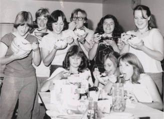 Eva Vichules and  Tempe Youth Organization Enjoy an Ice Cream Social