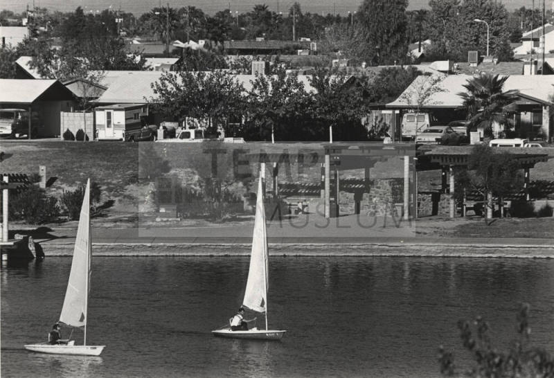 Class Sailboats on Kiwanis Park Lake