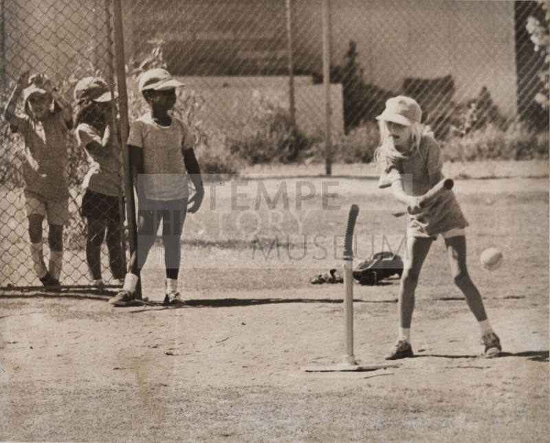 Girl's Tee-Ball Practice