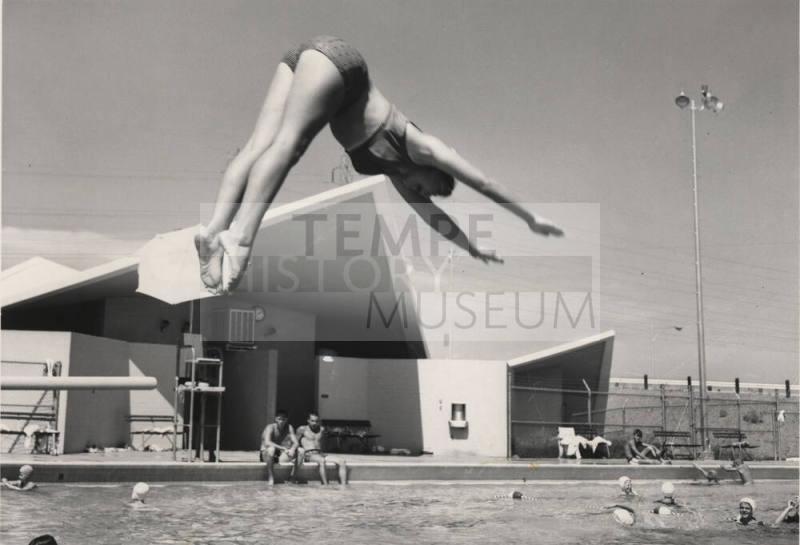 Diver in Mid Air - Tempe Beach Park Pool