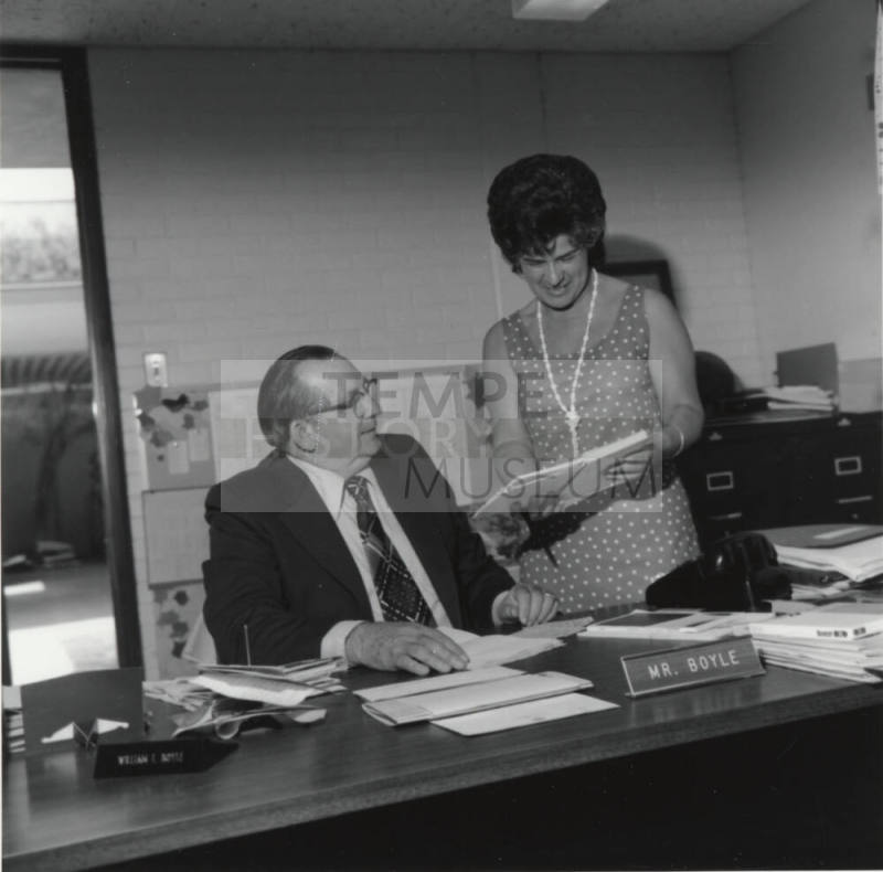 Principal Bill Boyle and teacher, Tempe Union High School