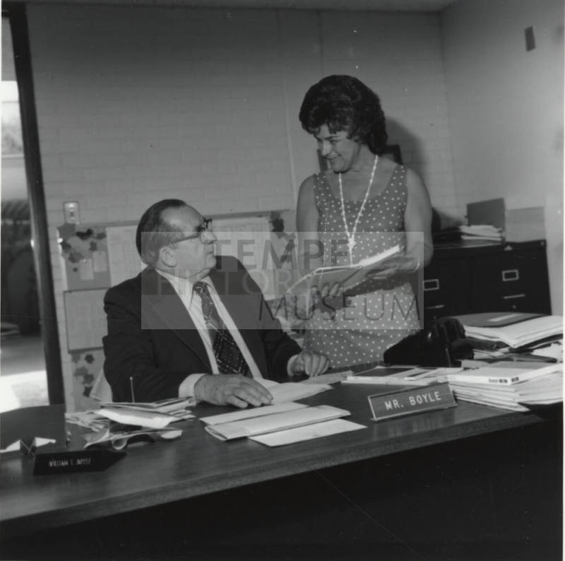 Principal Bill Boyle and teacher, Tempe Union High School
