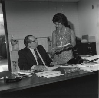 Principal Bill Boyle and teacher, Tempe Union High School