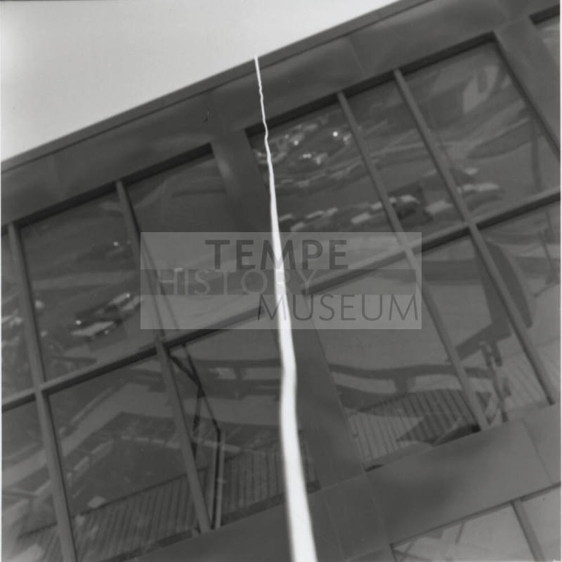 Tempe City Hall Facade with Reflection of Parking Lot