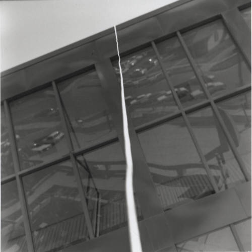 Tempe City Hall Facade with Reflection of Parking Lot