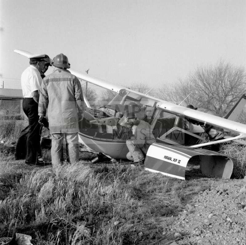 Airplane down in field