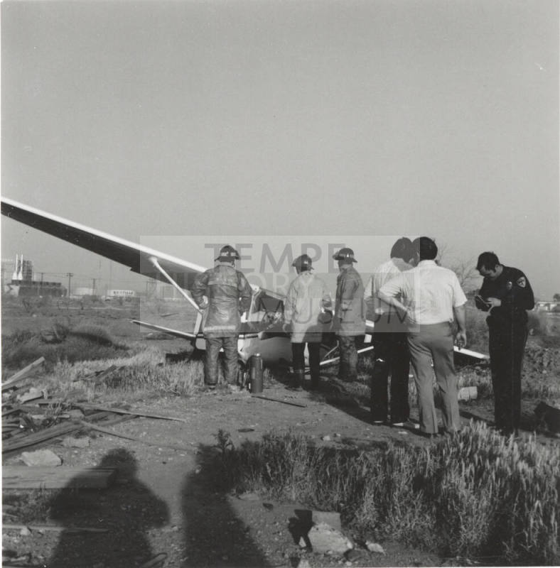 Airplane down in field
