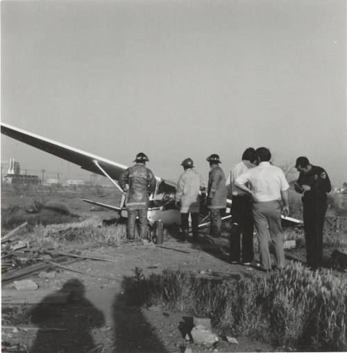 Airplane down in field