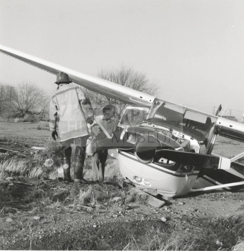 Airplane down in field