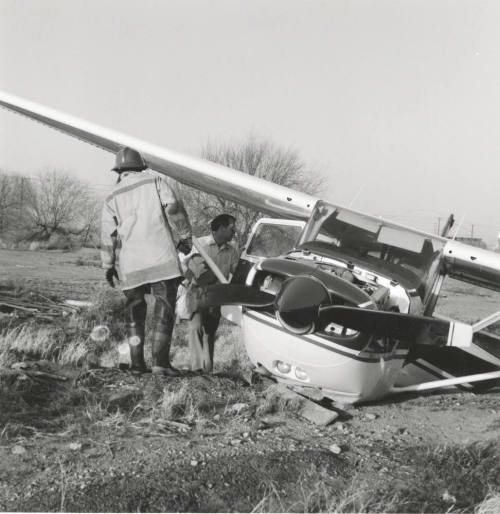 Airplane down in field