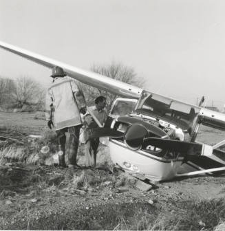 Airplane down in field