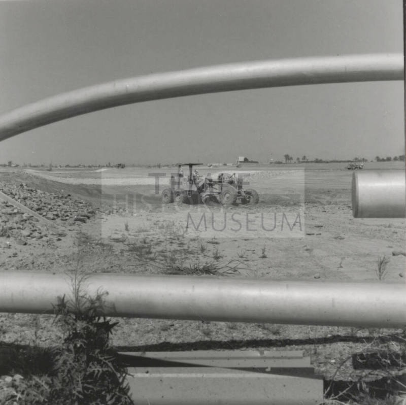 Work on Multiuse and flood control project along Indian Bend Wash south of McKellips Road