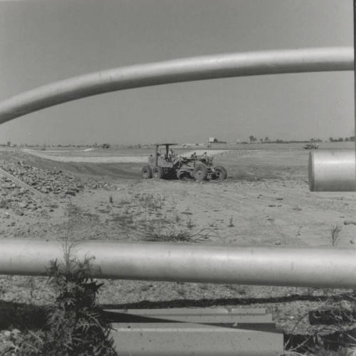 Work on Multiuse and flood control project along Indian Bend Wash south of McKellips Road