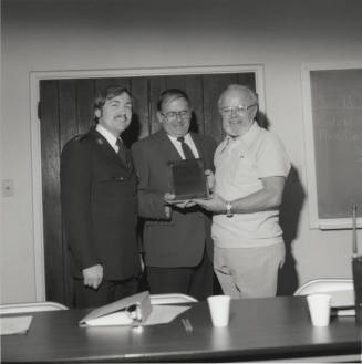 Outgoing Service Plaque to Outgoing Advisory Board Chairman