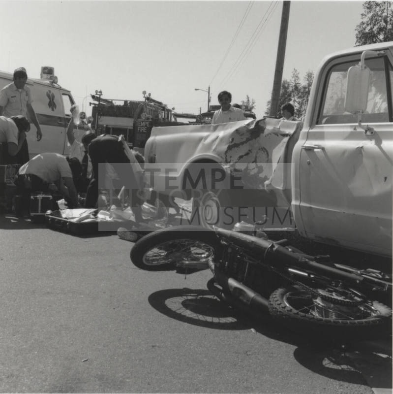 Motorcycle - Truck Accident - 1 of 11