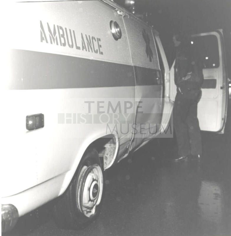 Rescuers Wreck Near Roosevelt and Broadway - "Rescuers Wreck" (Tempe Daily News article)