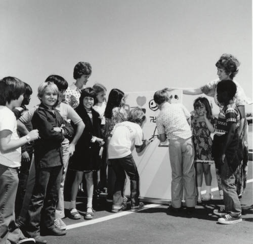 Unidentified Group of Children & Two Adults