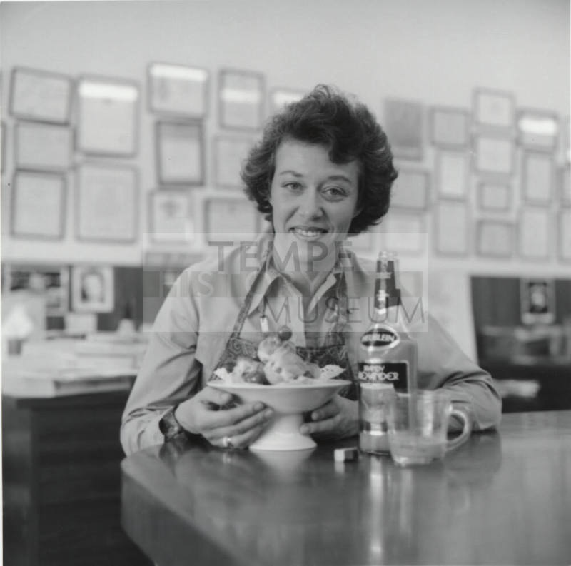 Woman Enjoying an Ice Cream Sundae