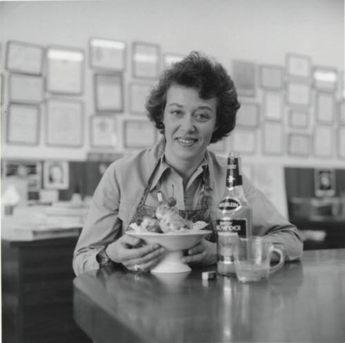 Woman Enjoying an Ice Cream Sundae