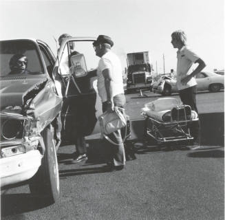 Auto Accident Involving Two Cars and a Semi-Truck